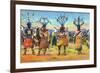 Apache Indians Dance the Devil Dance-Lantern Press-Framed Art Print