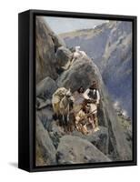 Apache Indians in the Mountains, 1895-98 (Gouache on Paper)-Henry Francois Farny-Framed Stretched Canvas