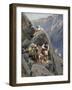 Apache Indians in the Mountains, 1895-98 (Gouache on Paper)-Henry Francois Farny-Framed Giclee Print