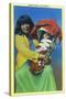 Apache Mother and Baby in Papoose-Lantern Press-Stretched Canvas