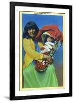 Apache Mother and Baby in Papoose-Lantern Press-Framed Art Print