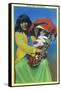 Apache Mother and Baby in Papoose-Lantern Press-Framed Stretched Canvas