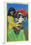 Apache Mother and Baby in Papoose-Lantern Press-Framed Art Print