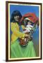 Apache Mother and Baby in Papoose-Lantern Press-Framed Art Print