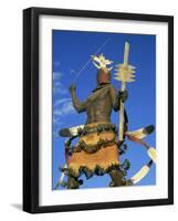 Apache Mountain Spirit Dancer, a 20Ft Bronze by Craig Dan Goseyun, Santa Fe, New Mexico, USA-Westwater Nedra-Framed Photographic Print