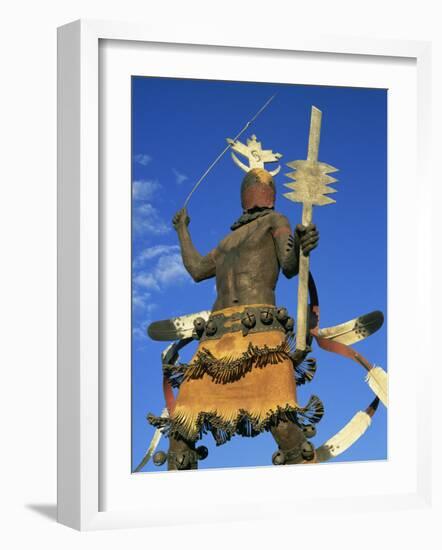 Apache Mountain Spirit Dancer, a 20Ft Bronze by Craig Dan Goseyun, Santa Fe, New Mexico, USA-Westwater Nedra-Framed Photographic Print