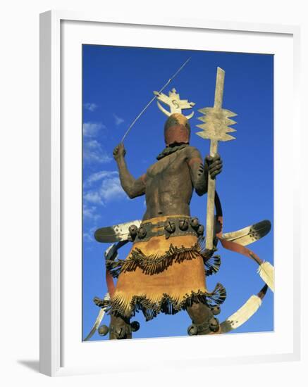 Apache Mountain Spirit Dancer, a 20Ft Bronze by Craig Dan Goseyun, Santa Fe, New Mexico, USA-Westwater Nedra-Framed Photographic Print