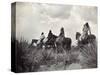 Apache on Horseback, c1906-Edward S. Curtis-Stretched Canvas