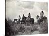 Apache on Horseback, c1906-Edward S. Curtis-Stretched Canvas