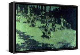Apache Scouts Listening, 1908-Frederic Sackrider Remington-Framed Stretched Canvas