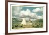 Apache Tepees in New Mexico-null-Framed Premium Giclee Print