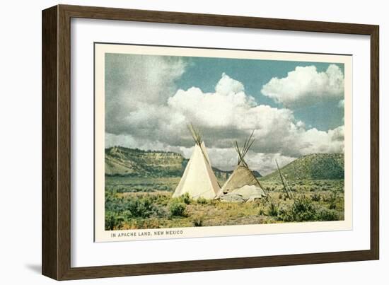 Apache Tepees in New Mexico-null-Framed Art Print