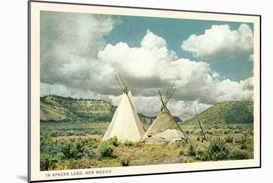 Apache Tepees in New Mexico-null-Mounted Art Print