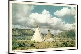 Apache Tepees in New Mexico-null-Mounted Art Print