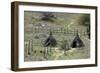 Apache Village of Wickiups Reconstructed along the White River, Fort Apache Reservation, Arizona.-null-Framed Giclee Print