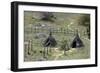 Apache Village of Wickiups Reconstructed along the White River, Fort Apache Reservation, Arizona.-null-Framed Giclee Print