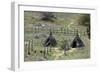 Apache Village of Wickiups Reconstructed along the White River, Fort Apache Reservation, Arizona.-null-Framed Giclee Print