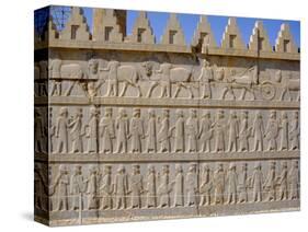 Apadama Staircase, Persepolis, Iran, Middle East-David Poole-Stretched Canvas