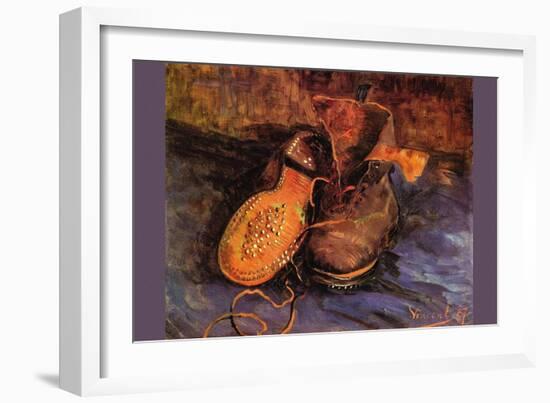 Apair of Shoes-Vincent van Gogh-Framed Art Print