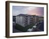 Apartment Building at Sunset-null-Framed Photographic Print