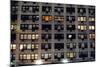 Apartment Building in Manhattan at Night, New York City-Sabine Jacobs-Mounted Photographic Print