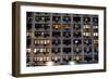 Apartment Building in Manhattan at Night, New York City-Sabine Jacobs-Framed Photographic Print