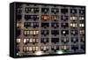 Apartment Building in Manhattan at Night, New York City-Sabine Jacobs-Framed Stretched Canvas