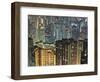 Apartment buildings in Hong Kong at night-Rudy Sulgan-Framed Photographic Print