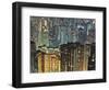 Apartment buildings in Hong Kong at night-Rudy Sulgan-Framed Photographic Print