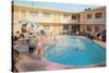 Apartment Complex Pool, Retro-null-Stretched Canvas