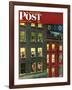 "Apartment Dwellers on New Year's Eve," Saturday Evening Post Cover, January 3, 1948-John Falter-Framed Giclee Print