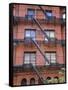 Apartment Fire Escapes, Brooklyn, New York, Ny, USA-Jean Brooks-Framed Stretched Canvas