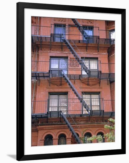 Apartment Fire Escapes, Brooklyn, New York, Ny, USA-Jean Brooks-Framed Photographic Print