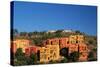 Apartment Houses Stacked on Hillside-Danny Lehman-Stretched Canvas
