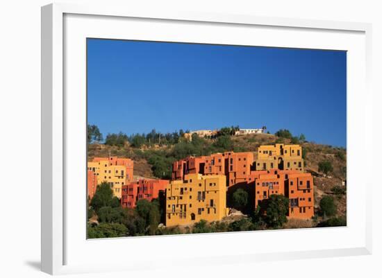 Apartment Houses Stacked on Hillside-Danny Lehman-Framed Photographic Print