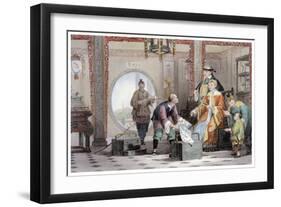 'Apartment in a Mandarin's House, near Nanking', China, 1843-Thomas Allom-Framed Giclee Print