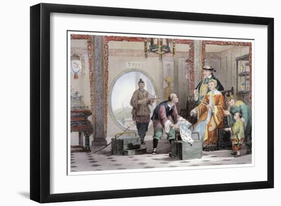 'Apartment in a Mandarin's House, near Nanking', China, 1843-Thomas Allom-Framed Giclee Print