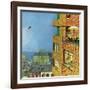 "Apartment Kite Flyer", June 14, 1958-Earl Mayan-Framed Giclee Print