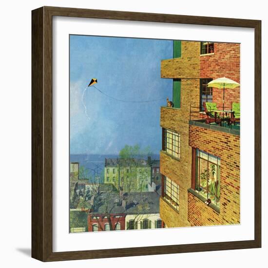 "Apartment Kite Flyer", June 14, 1958-Earl Mayan-Framed Giclee Print