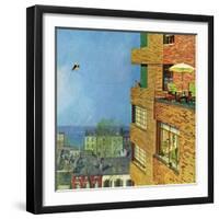 "Apartment Kite Flyer", June 14, 1958-Earl Mayan-Framed Giclee Print