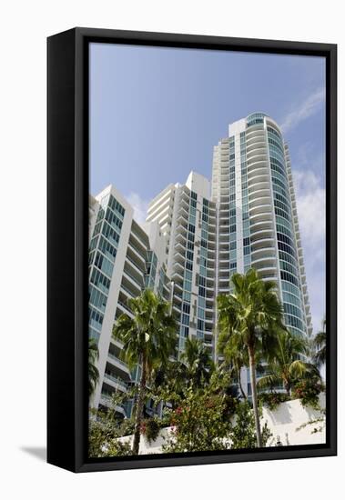 Apartment Tower at the South Pointe Beach, Miami South Beach, Art Deco District, Florida, Usa-Axel Schmies-Framed Stretched Canvas