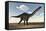 Apatosaurus Dinosaur Walking in the Desert-Stocktrek Images-Framed Stretched Canvas