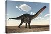 Apatosaurus Dinosaur Walking in the Desert-Stocktrek Images-Stretched Canvas