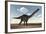 Apatosaurus Dinosaur Walking in the Desert-Stocktrek Images-Framed Art Print