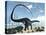 Apatosaurus Dinosaur Walking in the Desert-Stocktrek Images-Stretched Canvas