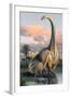 Apatosaurus Dinosaur-Lantern Press-Framed Art Print