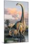 Apatosaurus Dinosaur-Lantern Press-Mounted Art Print
