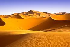 Moroccan Desert Landscape with Blue Sky. Dunes Background.-apdesign-Framed Stretched Canvas