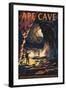 Ape Cave - Mount St. Helens - Sunset View-Lantern Press-Framed Art Print