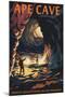 Ape Cave - Mount St. Helens - Sunset View-Lantern Press-Mounted Art Print